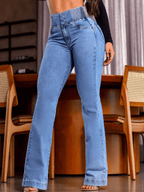 Mode Elastische Taille Jean