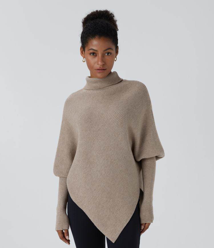 Amaya Asymmetrical Turtleneck Sweater