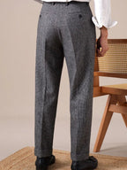 Marini Udine High Waisted Wool Belt Loop Pants