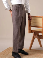 Marini Udine High Waisted Wool Belt Loop Pants