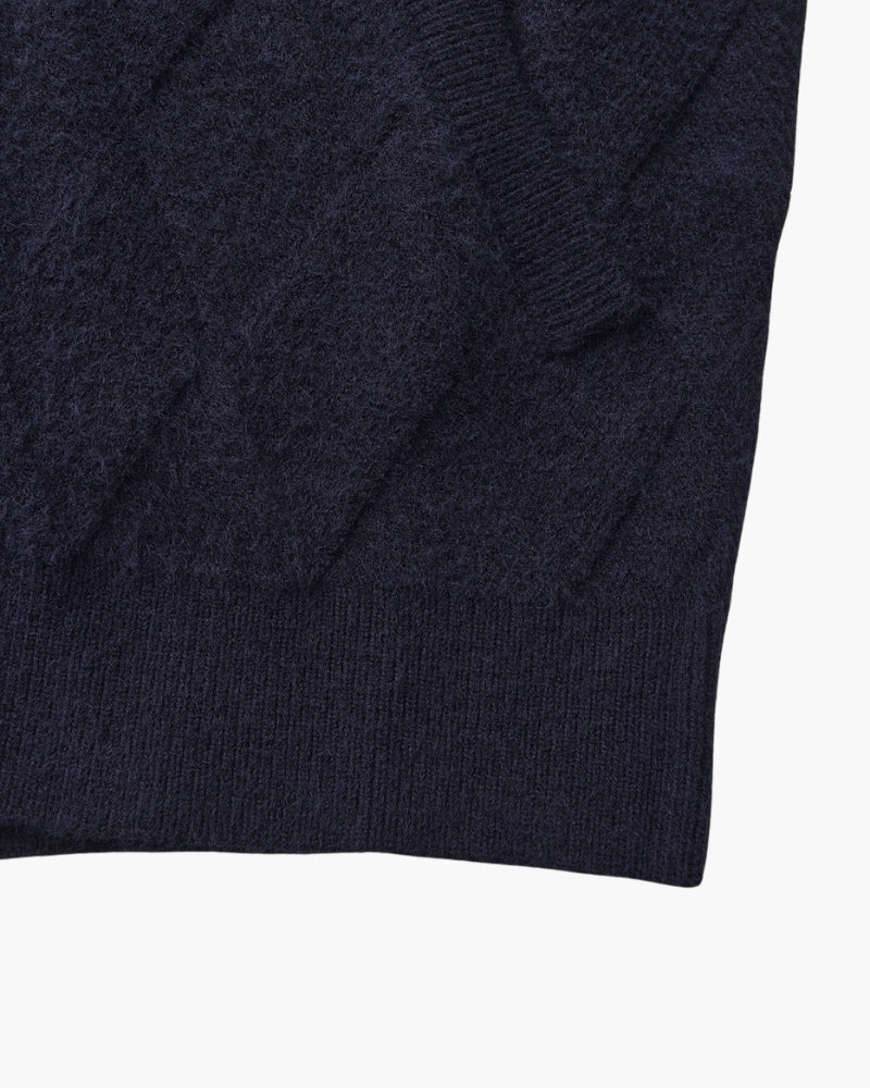 Erfgoed gebreid vest met ritssluiting