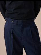 Dervio Hoogwaardige Dubbel Geplooide Broek