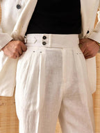 Marini Capri High Waisted Linen Pants