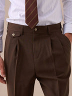 Marini Livorno Double Pleated Belt Loop Pants