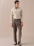 Ravenna Hooggetailleerde Dubbel Geplooide Broek