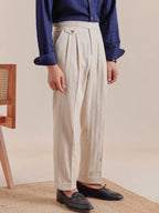 Marini Napoli High Waisted Linen Gurkha Pants