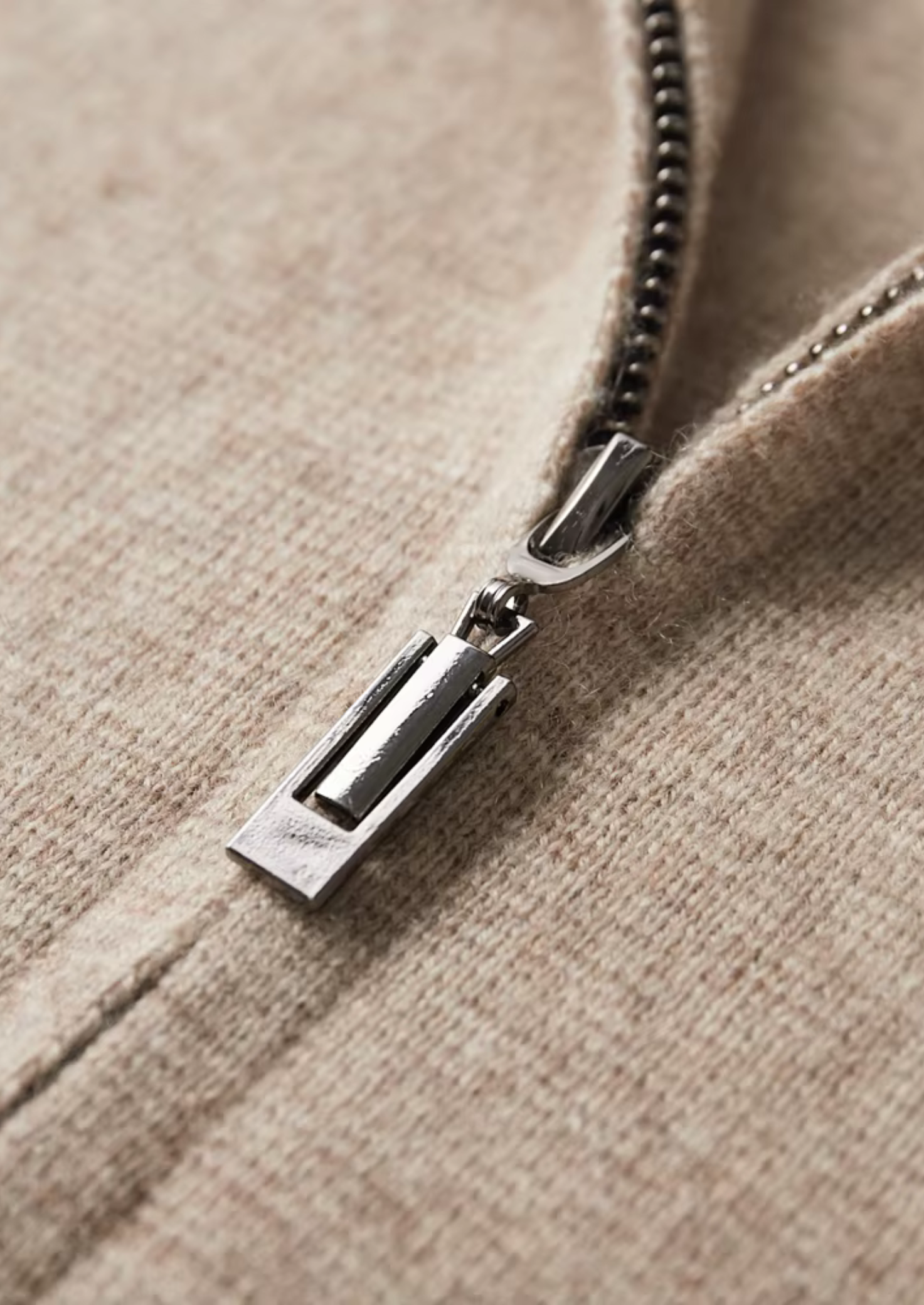 Extra-Fijne Merinowol Zip Polo Vest