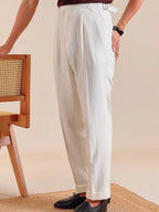 Marini PortoFino High Waisted Pleated Linen Pants