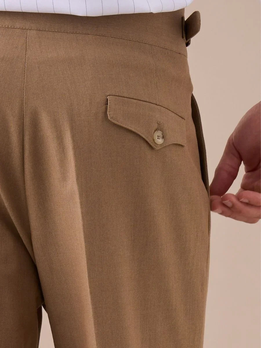 Marini Valdora High Waisted Double Pleated Gurkha Pants