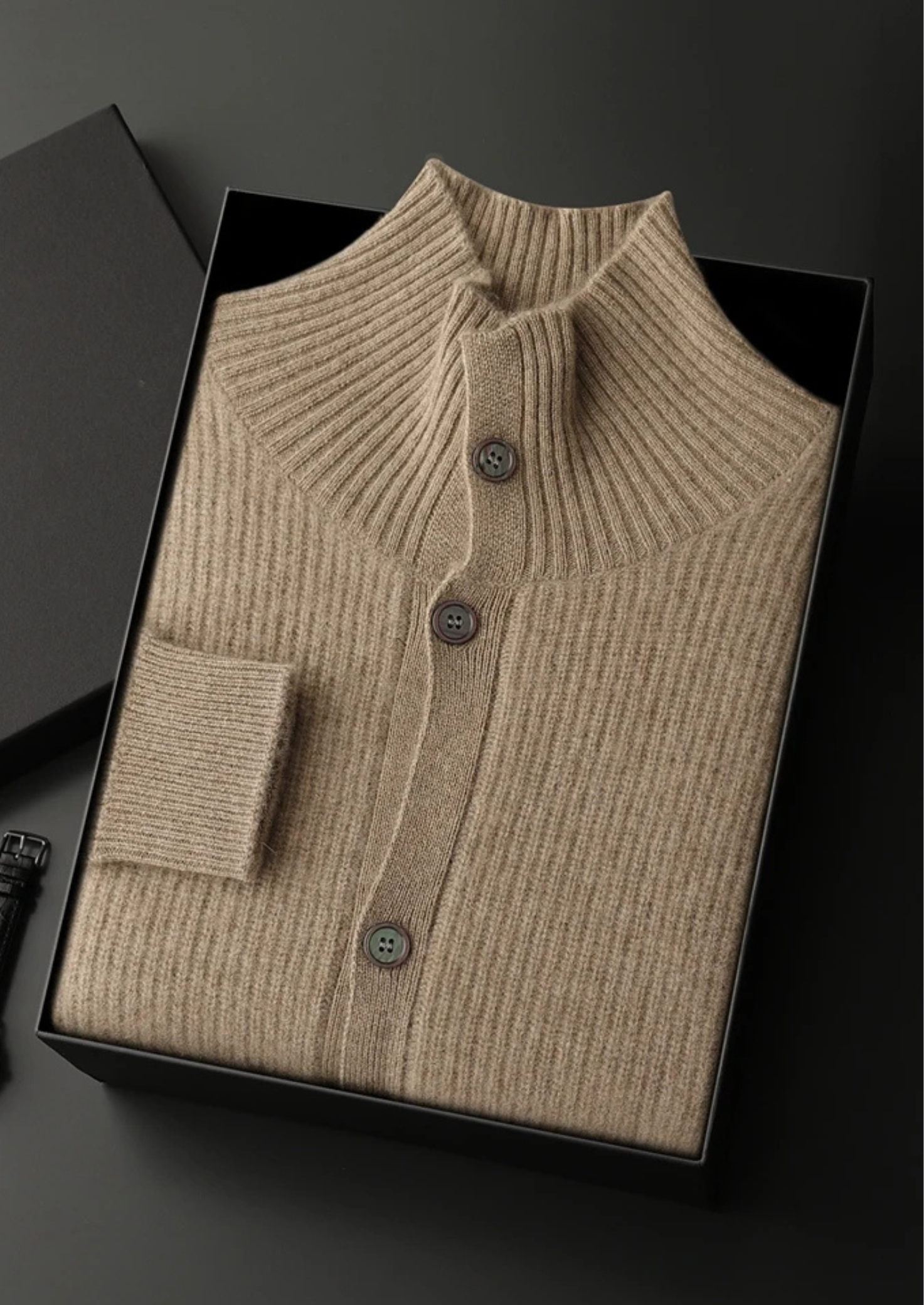Premium Cashmere Hoge Kraag Vest