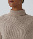 Amaya Asymmetrical Turtleneck Sweater