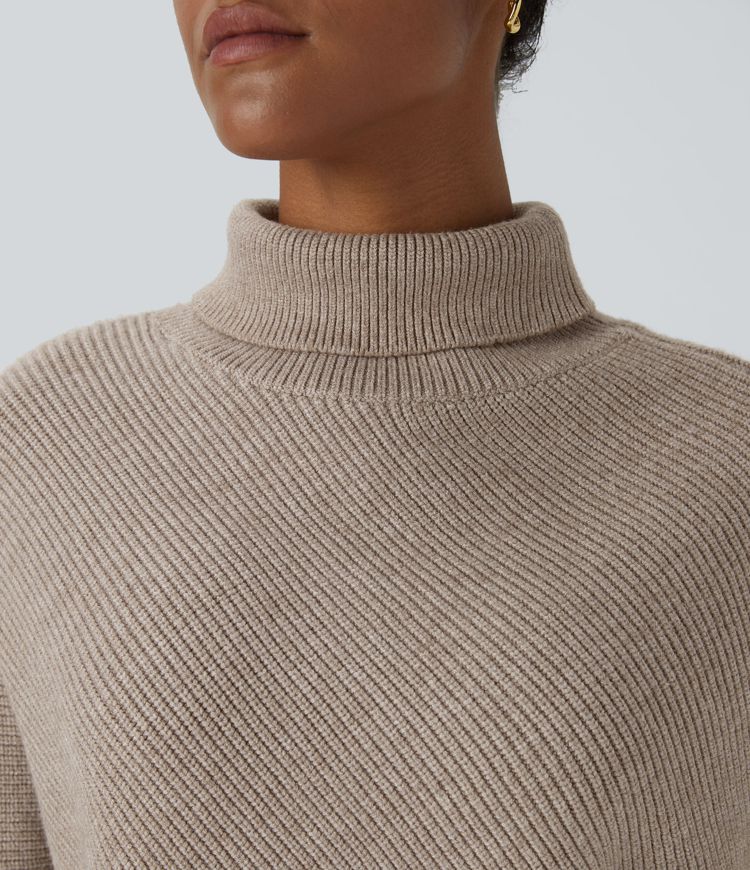 Amaya Asymmetrical Turtleneck Sweater