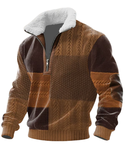 Ragnar Zip Trui met Hoge Bontkraag