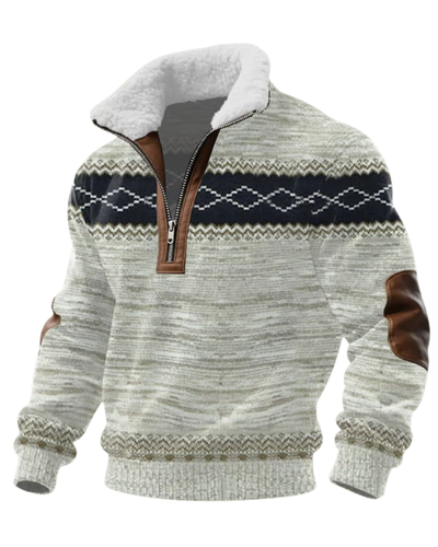 Ragnar Zip Trui met Hoge Bontkraag