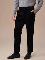 Marini Crotone High Waisted Belt Loop Velvet Pants