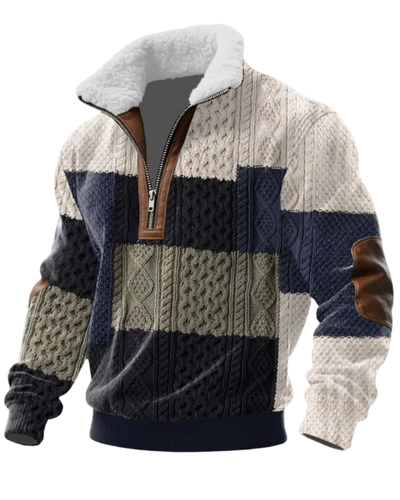 Ragnar Zip Trui met Hoge Bontkraag