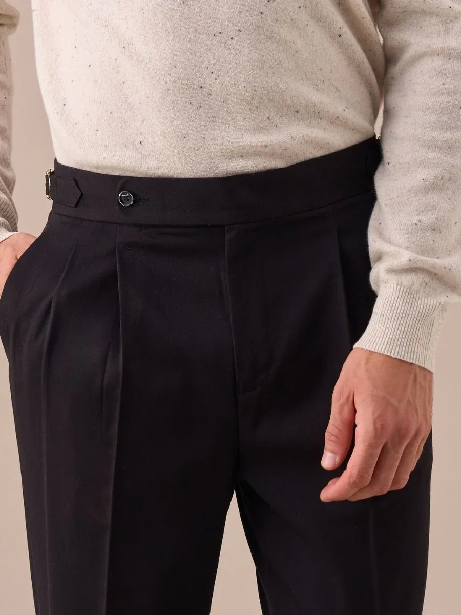 Marini Moliterno High Waisted Double Pleated Pants