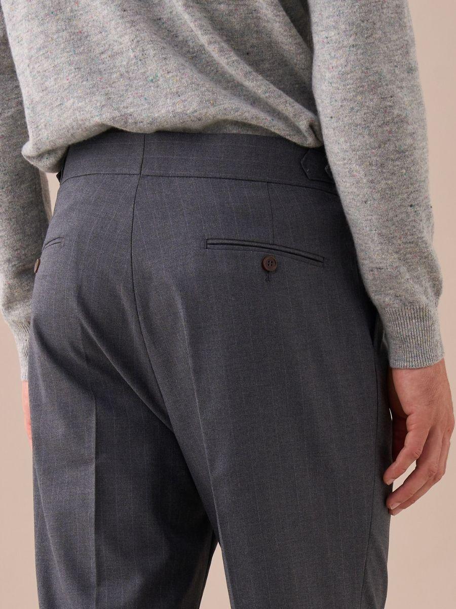 Treviso Hooggetailleerde Dubbel Geplooide Broek