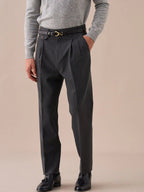 Marini Livorno Double Pleated Belt Loop Pants