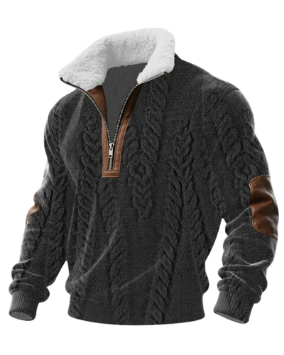 Ragnar Zip Trui met Hoge Bontkraag