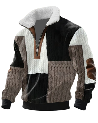 Ragnar Zip Trui met Hoge Bontkraag