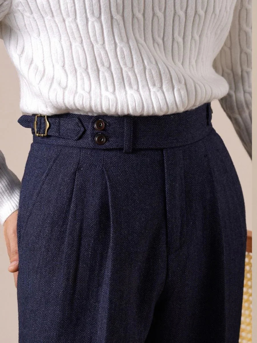 Milano hoge taille wollen broek