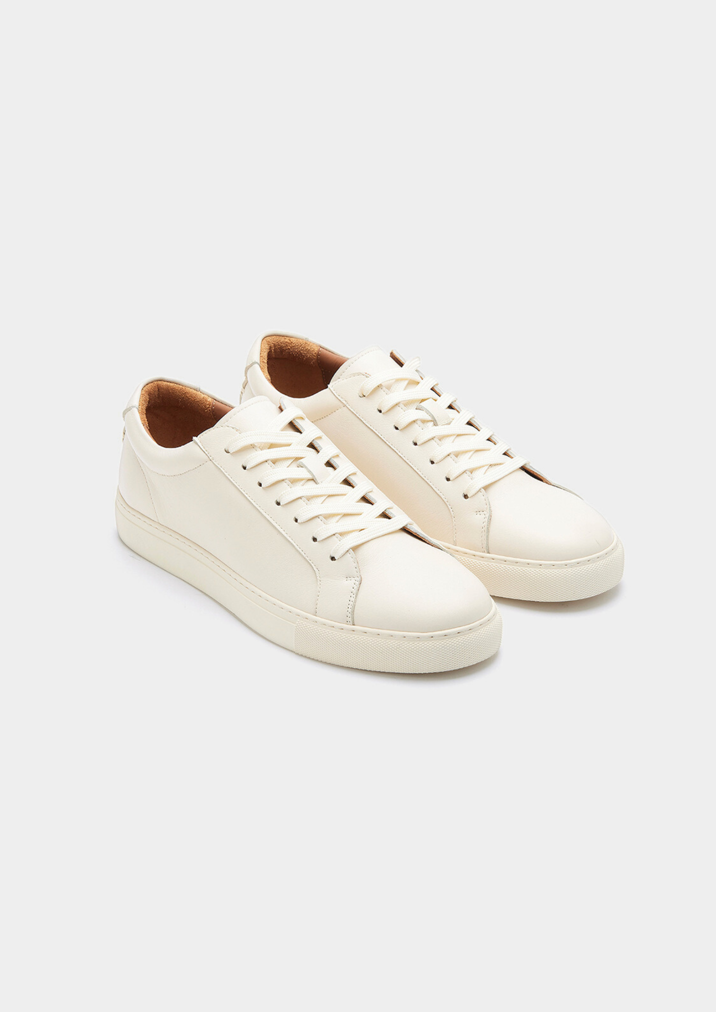 Ivory Essential Leren Sneaker