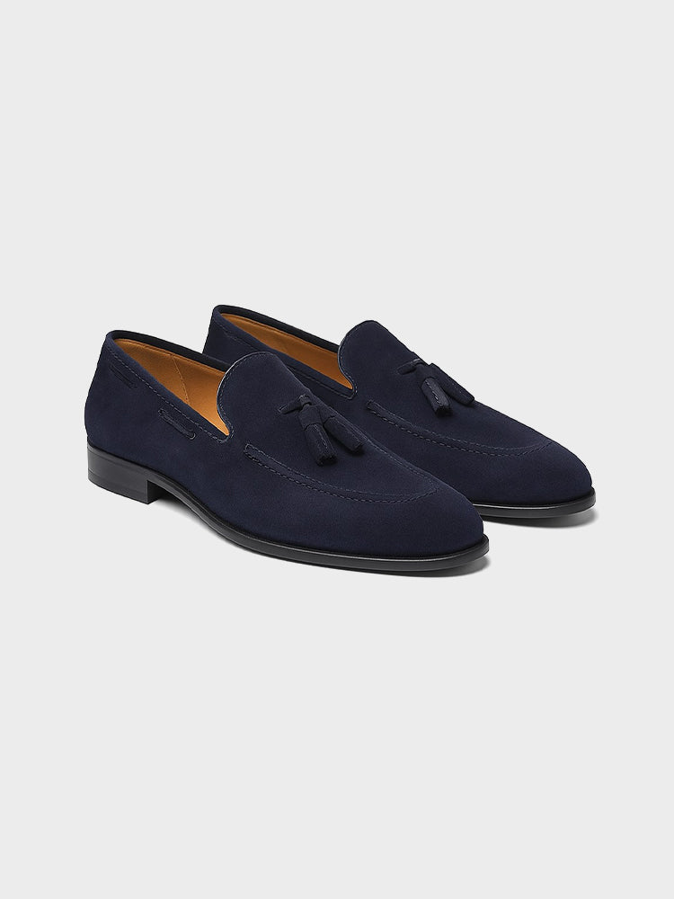 Suède Loafers met Kwast