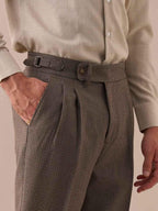 Ravenna Hooggetailleerde Dubbel Geplooide Broek