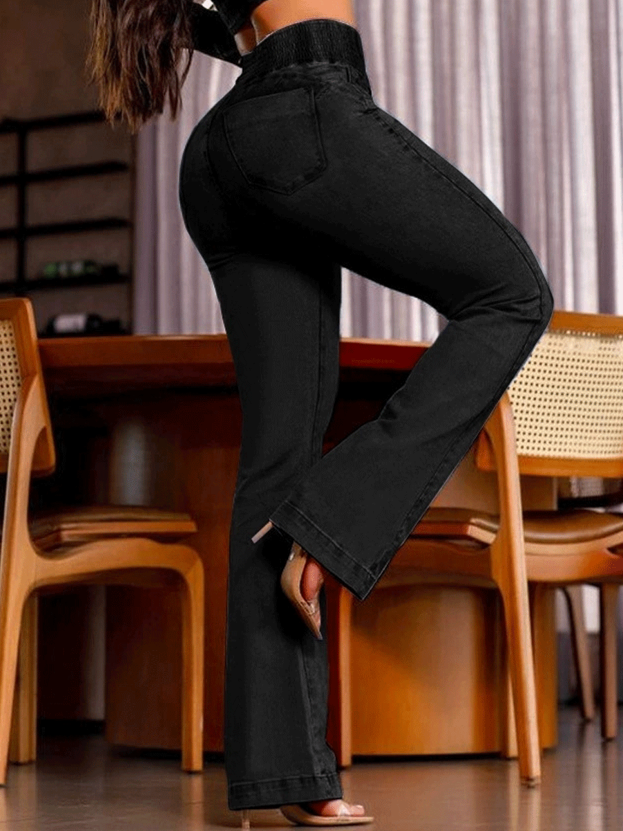 Mode Elastische Taille Jean