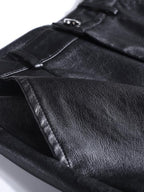 Hoog Taille Wijde Pu Leren Korte Broek