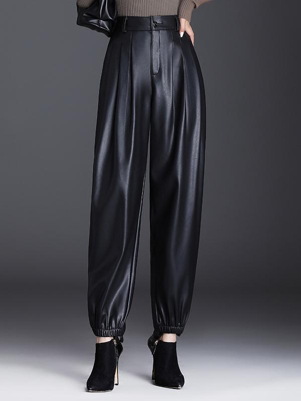 Lichtgewicht Fleece Harem Leren Broek